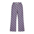 thumbnail image 4 of WMTBSRSW Striped Capris for Women 2025 Trendy Straight Leg Pants Loose Casual Lounge Cropped Pants with Pockets Summer Beach Drawstring Pants, 4 of 5