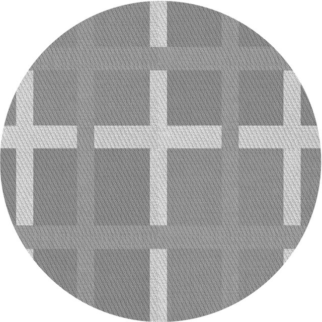 Ahgly Company Tapis Rond Lavable en Machine Intérieur Transitionnel Gris Nuage Gris, 3 Pieds Rond