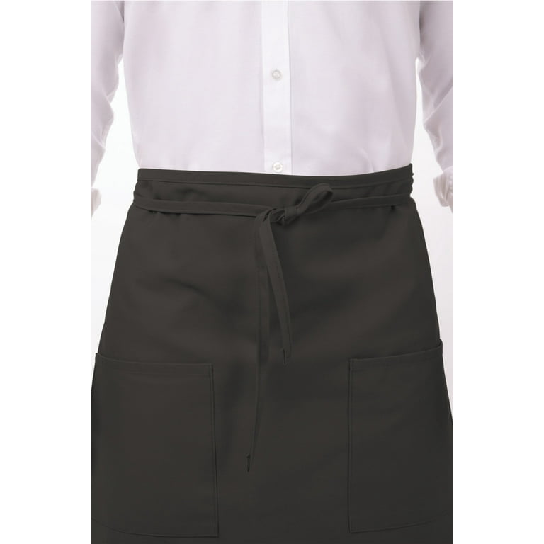 Chef Works Unisex Two Pocket Bistro Apron, Black One Size Chef Works Unisex Two Pocket Bistro Apron, Black One Size