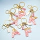 thumbnail image 2 of Cute Initial Keychain A-Z Letter Sparkly Glitter Key Chain Premium Bag Charm Keychain Accessories (Y,2PCS), 2 of 2