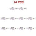 thumbnail image 1 of 1~10PCS Square Eyewear Frameless Goggles Summer Shades Polarized For Women Men Cut Lens Square Lady Rectangular Sunglasses Style G 10pcs, 1 of 6