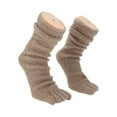 thumbnail image 5 of Unique Bargains 1 Pair Five Toe Socks Soft Thickening Warmth Socks for Women  Khaki, 5 of 6