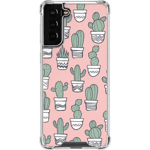 Skinit Floral Patterns Pink Cactus Galaxy S22 Plus Clear Case
