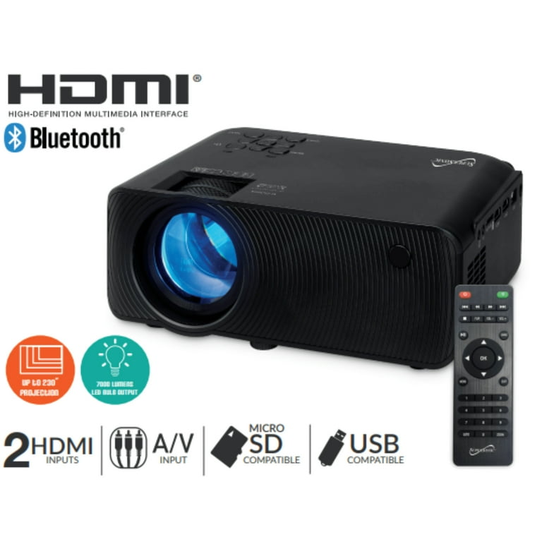 Supersonic Home Theater Projector with Bluetooth (SC-82P
