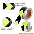 thumbnail image 3 of 2" X 33ft Reflective Hazard Warning Tape Yellow Green/Black Arrow Reflector Safety Tape Outdoor High Visibility Waterproof Conspicuous Marking Tape, 3 of 9