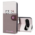 thumbnail image 5 of For Google Pixel 9 Pro XL Cute Animal Pattern Wallet Case,Color Matching Premium PU Leather Shockproof Magnetic Flip Kickstand Credit Card Slots Slim Phone Case with Wrist Strap, Gray, 5 of 10
