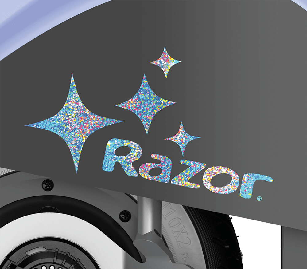 Razor Pocket Mod Petite - Purple, 12V Miniature Euro-Style Electric Scooter, up to 8 mph, for Ages 7+