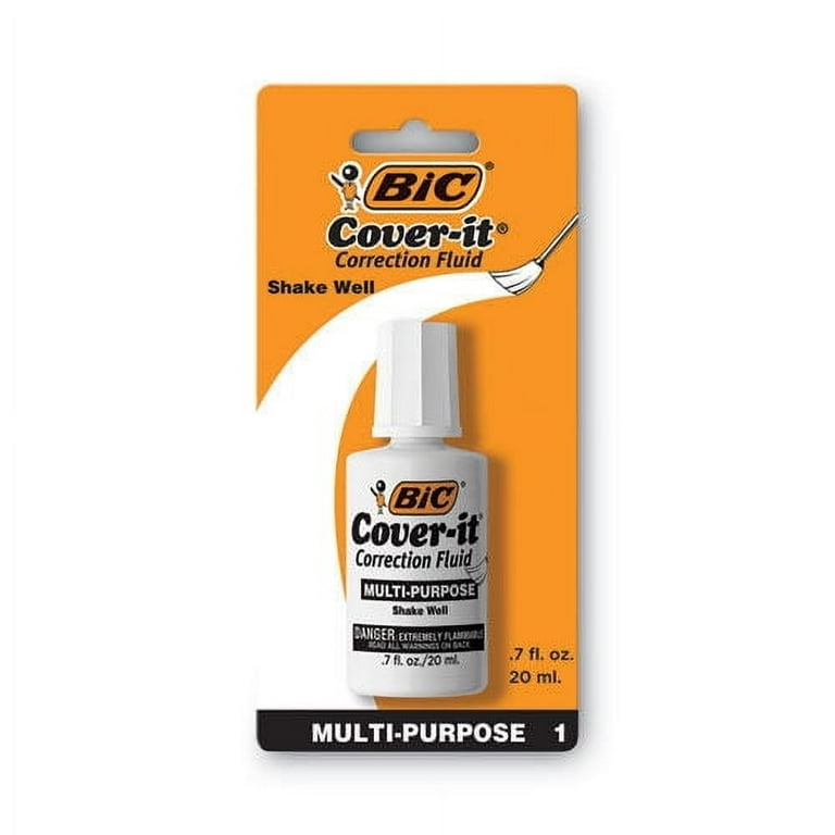 Cover-It Correction Fluid, 20 ml Bottle, White, Dozen Cover-It Correction Fluid, 20 ml Bottle, White, Dozen