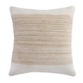 thumbnail image 4 of Laddha Home Designs Handwoven Striped Square Throw Pillow - 20" - Beige and White - Set of 2, 4 of 6