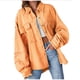 thumbnail image 2 of Chaqueta vaquera de manga larga sin capucha, chaqueta vaquera de mujer, chaqueta vaquera lavada deshilachada con botones y bolsillos, abrigo para mujer, 2 of 5