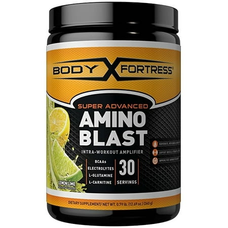 Body Fortress Super Advanced Amino Blast Powder, Lemon Lime, 30
