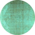 thumbnail image 1 of Ahgly Company Machine Washable Indoor Round Persian Turquoise Blue Traditional Area Rugs, 7' Round, 1 of 4