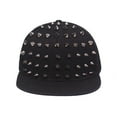 thumbnail image 3 of Clearance Sale! Unisex Punk Rock Baseball Cap With Studs & Gold Spikes Adjustable Flat Brim Hat For Men Women Gothic Streetwear Accessory Music Festival Fashion Edgy Trendy Hat (Silver), 3 of 5