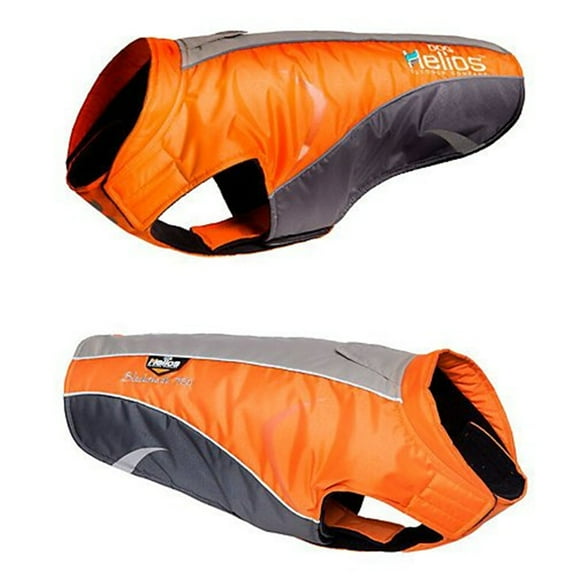 Pet Life JKHL2ORXS Helios Altitude-Mountaineer Wrap-Hook Eye Adhesive Protective Waterproof Dog Coat  Orange - Extra Small