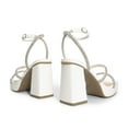 thumbnail image 3 of BURUDANI Women's Platform Strappy Heels Open Toe Ankle Strap Square Party Sandals Y2K Dress Shoes, 3 of 4