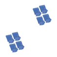 thumbnail image 1 of Yuarrent Universal No deformable Resistente a impactos Durable Durable Pesado Para una fácil escalera Ajuste rápido No se requiere herramienta Azul 2Conjunto, 1 of 1