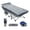 Blue Gray, variant on LILEYI Folding Camping Cots for Adults, Folding Cot with Mattress Camping Bed Camp Cot Portable Military Cot, Double Layer Oxford Strong Heavy Duty Sleeping Cots with Carry Bag for Camp Office Use