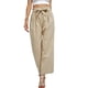 thumbnail image 1 of Pantalones Sueltos Pierna Salvaje Talle Alto Cintura Elástica Bolsillo Lateral Pantalones Fluidos Cinturón Atado Versátil para Mujer Caqui L, 1 of 6