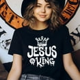 thumbnail image 3 of Jesus Is King Christian T-Shirt for Men and Women, Heliconia, Size 2XL, 3 of 6