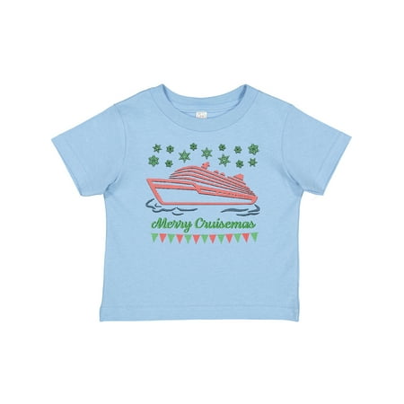 

Inktastic Merry Cruisemas Cruise Ship with Snowflakes and Stars Boys or Girls Baby T-Shirt