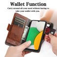 thumbnail image 2 of Case for Samsung Galaxy A03 CORE Cover Leather Wallet Folio Case Book Design Flip Magnetic Closure - Brown, 2 of 5