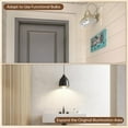 thumbnail image 4 of Lssam Light Socket Extender, 4.5-Inch Medium Screw Base Adjustable Bulb Extension, 180° Vertical & 350° Horizontal Adjustable Light Bulb Socket Adapter for Ceiling Fan Fixture and Light Sensing, 4 of 7