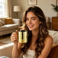 thumbnail image 5 of 430ml Stainless Copper Plated Smooth Mug Coffee & Tea Cup Small Camping Mugs Small Metal Cups Durable Tea Mug Cups for Camping, 5 of 6