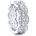 thumbnail image 1 of Bande Argentée avec 3 Lignes de Micro Set Anneau Cubique en Zircone, 1 of 1