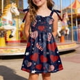 thumbnail image 2 of CAUYDY 1T 2T 3T Baby Toddler Girls' Independence Day Patriotic Dress 4T 5T 6T Kids Girl Sleeveless American Flag Star Stripe Print A Line Dresses (Sizes 5-6 Years,Blue), 2 of 6