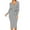 Gray, variant on New trending & for spring Viikei Women's Bohemian Short Sleeve Dress,Women's New Fall and Winter Sexy-neck Tie Long-sleeved Dresses