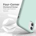 thumbnail image 5 of Liquid Silicone Case Compatible with iPhone 11 (6.1"), Full Body Protection Gel Rubber Cover with Soft Microfiber Lining, Scratch Resistant Shockproof Protective Phone Case, Turquoise, 5 of 13
