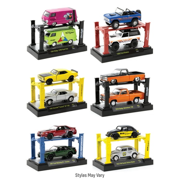 Gamme de voitures M2 Auto-lift 2pk à l’échelle 1:64 de Castline moulé sous pression