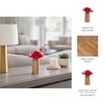 thumbnail image 5 of Mushroom Toadstool Figurine for Home Decor - Wooden Boho Accent Sculpture for Shelf, Coffee Table, Bathroom or Living Room Accent - Ornaments Display for Bathroom, Console and Mantel - 6", Red, 5 of 13