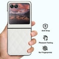 thumbnail image 3 of Allytechgroup Moto Razr Ultra 2025 Case, Slim Fit Premium PU Leather Stylish Protective Shockproof Fashionable Phone Cases Cover for Motorola Moto Razr Ultra 2025,White, 3 of 5