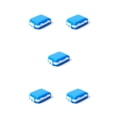 thumbnail image 1 of Caja de pastillas Kearding organizador semanal de tabletas 5piezas azul, 1 of 5