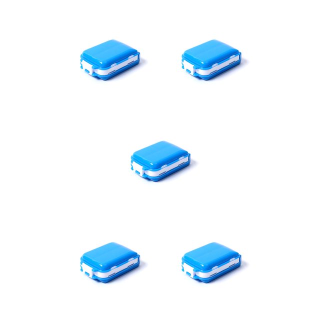 Caja de pastillas Kearding organizador semanal de tabletas 5piezas azul