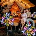thumbnail image 2 of Qoosea Solar Garden Lights Outdoor Waterproof Decorative Flower New Upgraded 2 pack with 17 Butterfly Solar Lights for Garden Yard Outdoor Decor Pathway, Gifts for Mom, 2 of 9