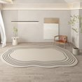 thumbnail image 2 of Irregular Round Living Room Carpet Simple Decorative Bedroom Carpets Ins Bedside Rugs Special-shaped Children Room Rug Customize80x120cm Gao Jinjia LED, 2 of 2