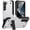 White, variant on SaniMore for Samsung Galaxy S22 Case 2022, Military Grade Shockproof Cover Heavy Duty Hybrid Soft TPU Hard PC Case Non-Slip Gripping Case with Hidden Kickstand, Black