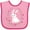 Pink and Fuchsia, variant on Inktastic Easter Bunny Rabbit Girls Baby Bib