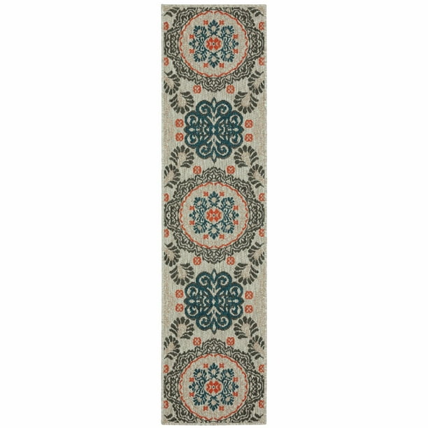 Avalon Home Lakeland Floral Medallions Indoor/Outdoor Area Rug - 5.3. X ...