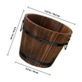 thumbnail image 2 of BESTYASH 54Pcs Rustic Plant Pot Carbonized Wood Barrel Planter for Home Garden Use, 2 of 6