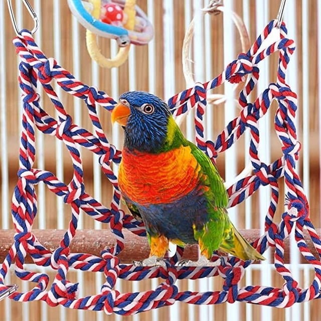 Filet d'Escalade Tissé pour Oiseaux et Petits Animaux - Rouge