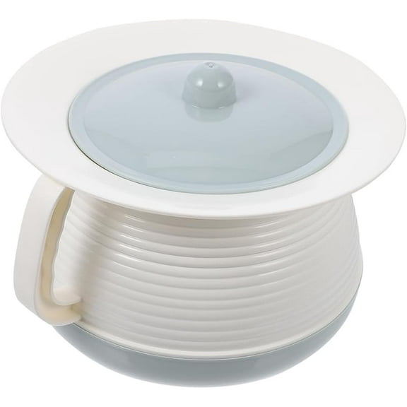 1 Set Pink Chamber Pot with Lid Portable Urinal Bucket for Adults and Children Non-Slip Handle Night Urinal for Home and Hospital Use