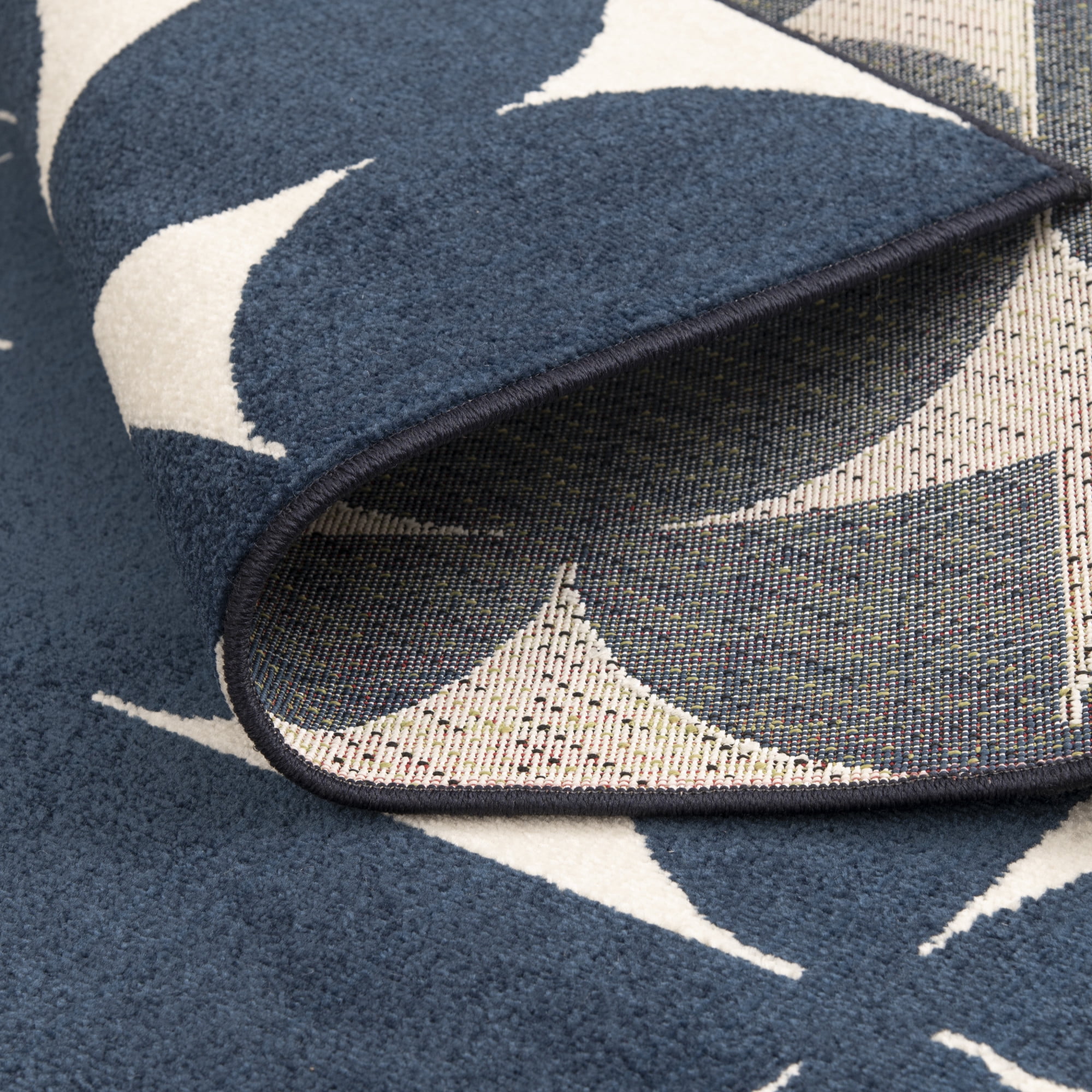 Loomaknoti Tecopa Sevella 2' x 7' Blue Geometric Outdoor Runner Rug