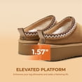 thumbnail image 6 of DREAM PAIRS Women's Slippers for Women Genuine Suede Platform Slip-on Warm Slippers, 6 of 8