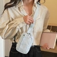thumbnail image 4 of Bolso cruzado de nailon para mujer con correa ajustable, riñonera ligera para viajes al aire libre y uso diario, negro, azul, rosa, blanco, 4 of 6