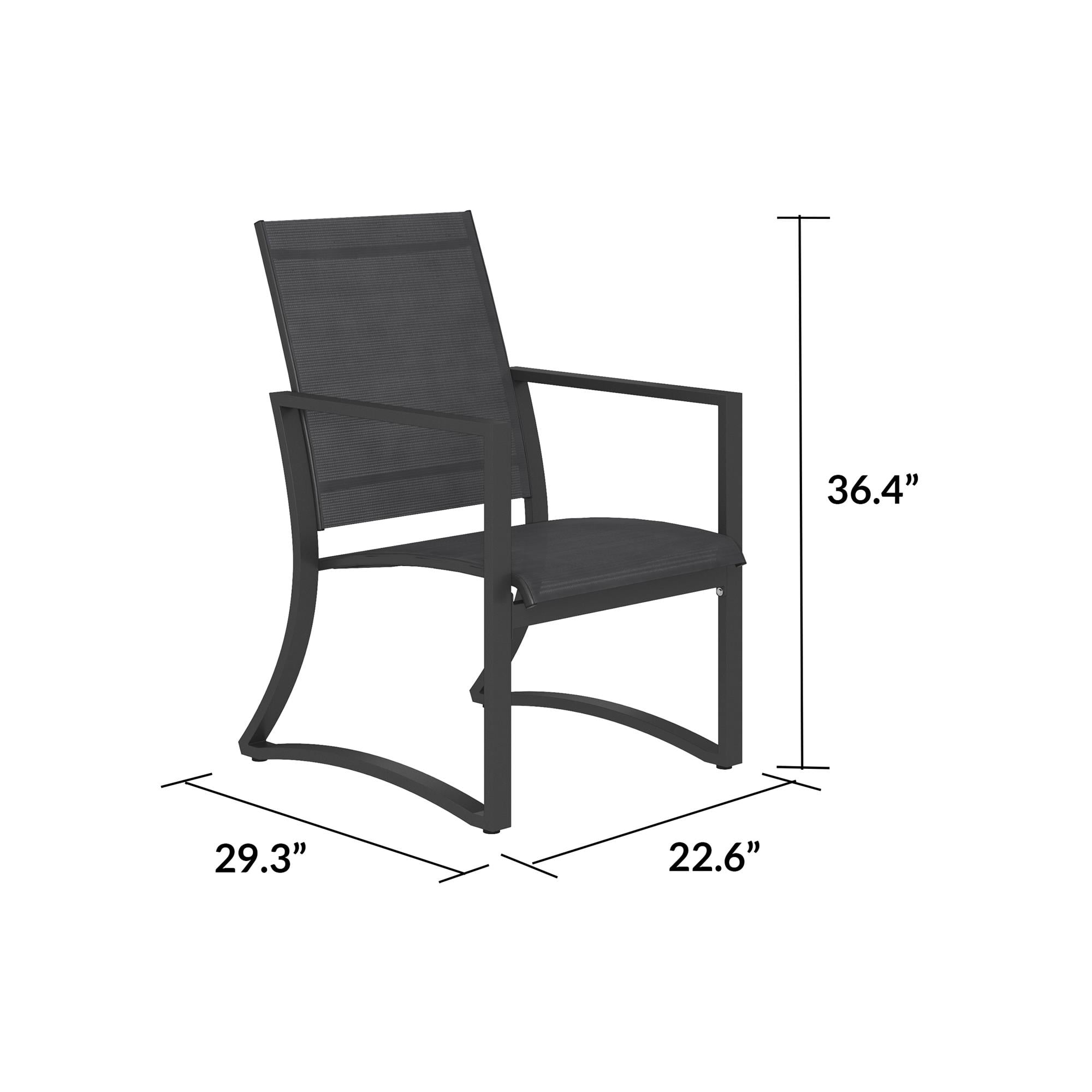 COSCO Outdoor Furniture, Patio Dining Chairs, 6 pack, Steel, Navy Sling