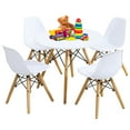 thumbnail image 1 of Gymax 5 Piece Kids Table Set Round Table w/ 4 Armless Chairs White, 1 of 10
