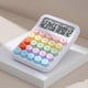 thumbnail image 1 of Calculadora de escritorio compacta y ligera, ideal como accesorio. Regalos prácticos. Botón mecánico portátil para clase, escuela, negocios y hogar. Blanco, 1 of 10